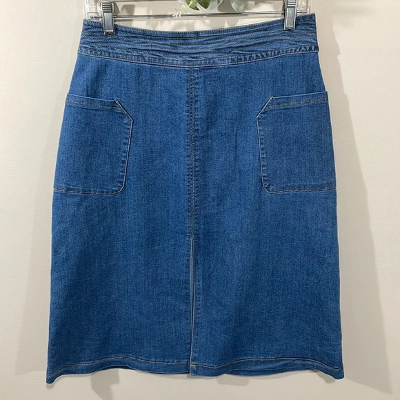 Universal Thread 70’s style high waisted jean skirt with pockets 8 - Picture 1 of 14